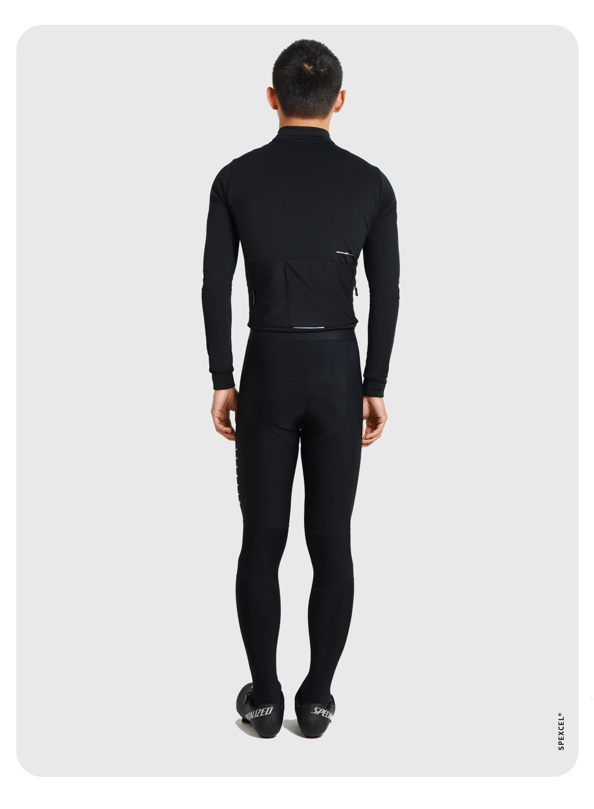 SPEXCEL 2023 Winter PRO AERO 3.0 Thermo-Fleece-Radtrikots Langarm Race Fit Nylon-Thermostoff Warm und atmungsaktiv – Detail 5