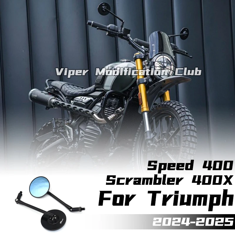 

Для Triumph Speed 400/Scrambler 400X модифицированное зеркало заднего вида Ретро зеркало заднего вида Ретро зеркало заднего вида 2024 2025