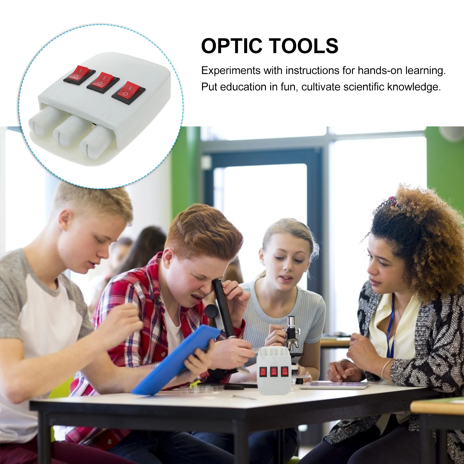 Optische hulpmiddelen Lesinstrument Fysiek Drie lichtbronapparatuur Optiek Lab Kit