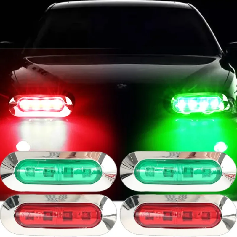 

Marine Warning Light 12V Waterproof LED Strobe Beacon for Boat Yacht Universal Anti-Corrosion Emergency Light for Deck Vehicle