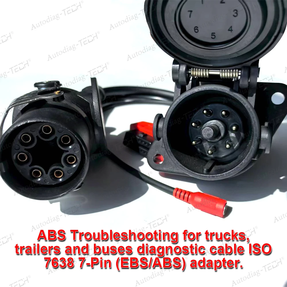 EBS ISO 7638 트레일러 ABS OBD 진단 어댑터 (보쉬/와브코 트럭용 OBD2 진단 케이블, 오텔/오토컴/루앙 스캐너용)