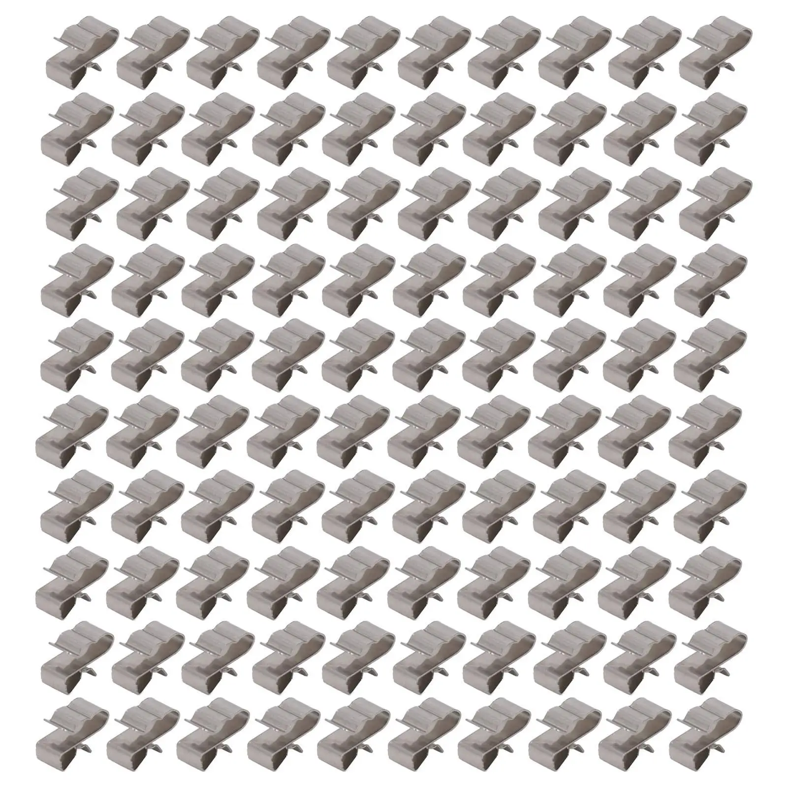 100Pcs Stainless Steel Photovoltaic Cable Clips - Wire Clamp Set for solar Panel PV Cord Fixing