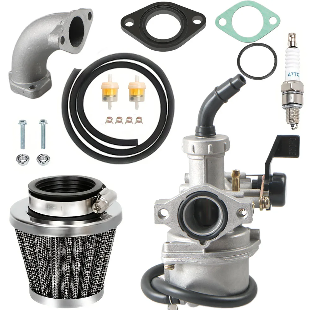 AliExpress NONE PZ22 Carburetor Carb Air filter Manifold Spark Plug Kit for 110cc 125cc XR50 CRF50 TaoTao DB14 DB24 Coolster Pit Dirt Bike ATV