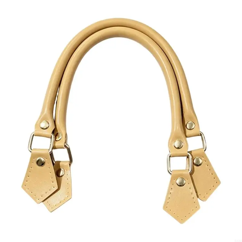 2PCS Fashionable PU Leather Replacement Handle Rhombus Shaped Connectors Lightweight Strap for Handbag Accessories 6XDA