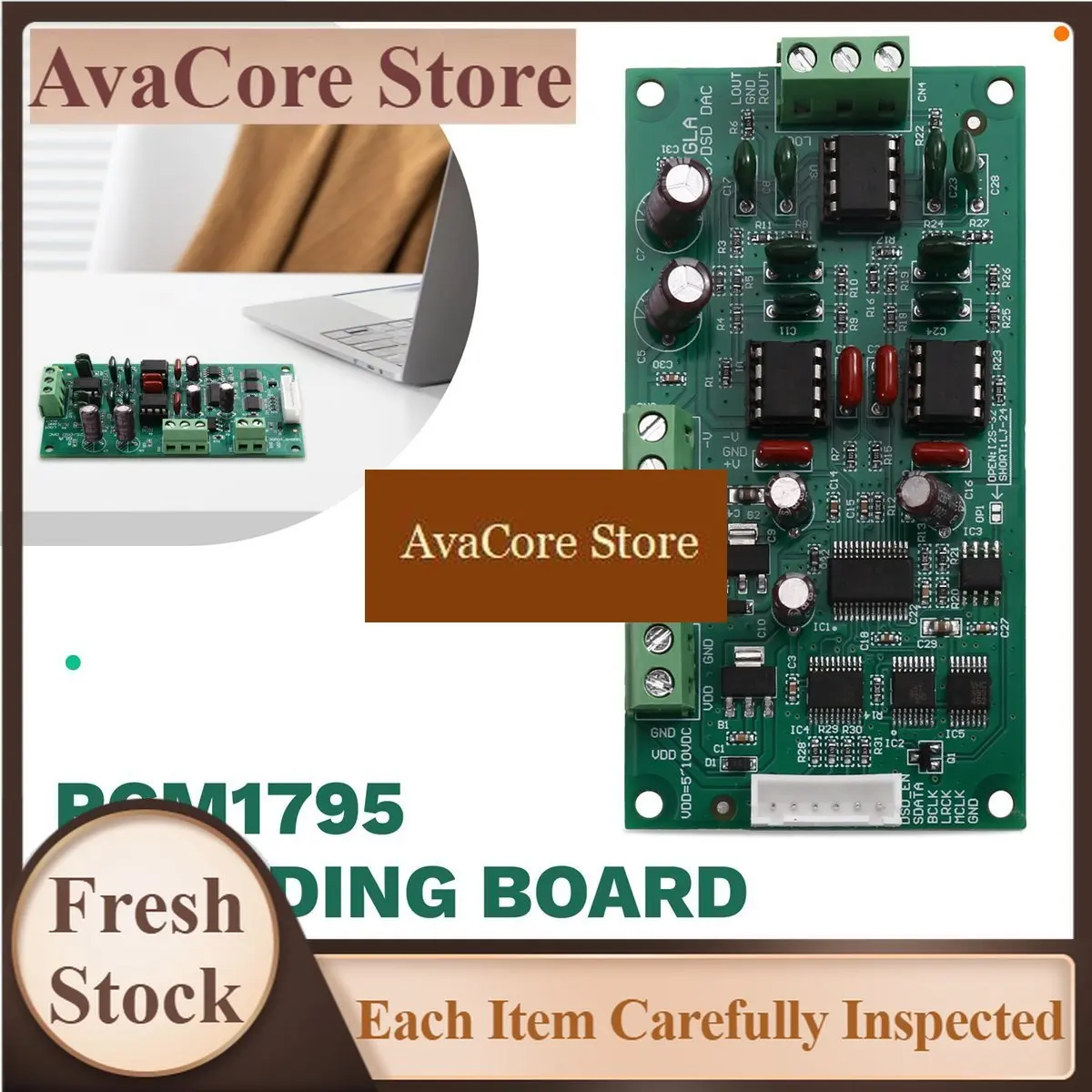 AvaCorePromotion HIFI Soft Control PCM1795 I2S/DSD for Decoding Board