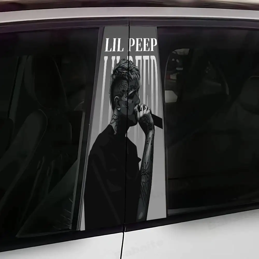 الهيب هوب مغني الراب ليل اللمحة سيارة B-عمود ملصق بولي كلوريد الفينيل سيارة ملصق مائي مركز السيارة عمود ملصق B-عمود الشمس واقية من الصفر مقاوم للماء