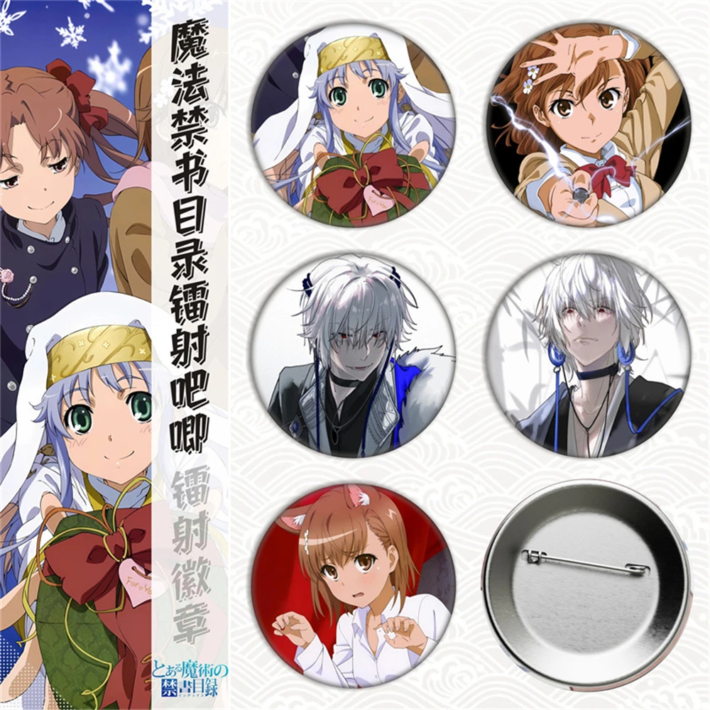 

58mm Anime A Certain Magical Index Kamijou Touma Cosplay COSTUME Badge Pin SPTE Tinplate Brooch Prop