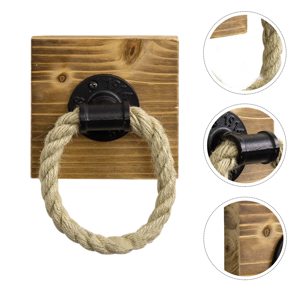

Wooden Towel Ring Modern Bathroom Decor Space Saver Smooth Edges Rounded Corners Wall Hanger Vintage Kitchen Household