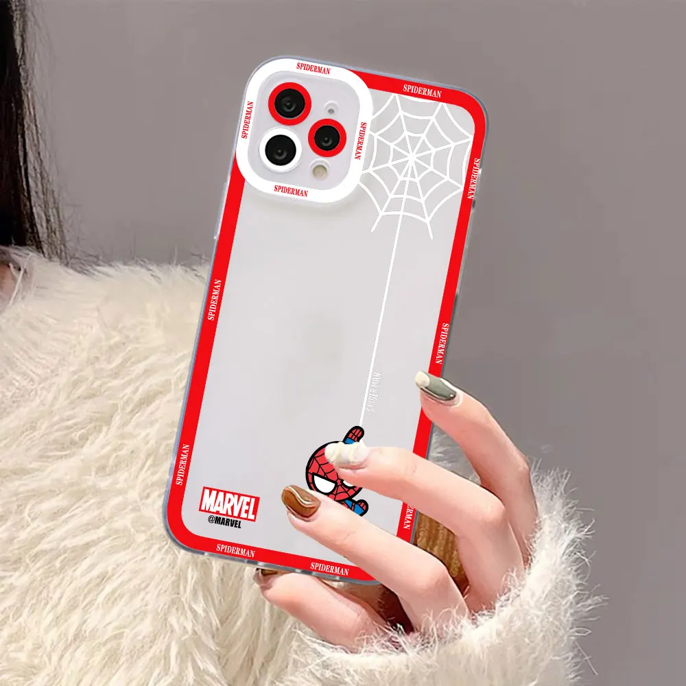 Cartoon Marvel SpiderMan Cover For Samsung A15 A14 A13 A12 A10 A10S A05S A05 A04E A04 A04S A03S A03 A02 J7 J6 J4 J2 Prime Case