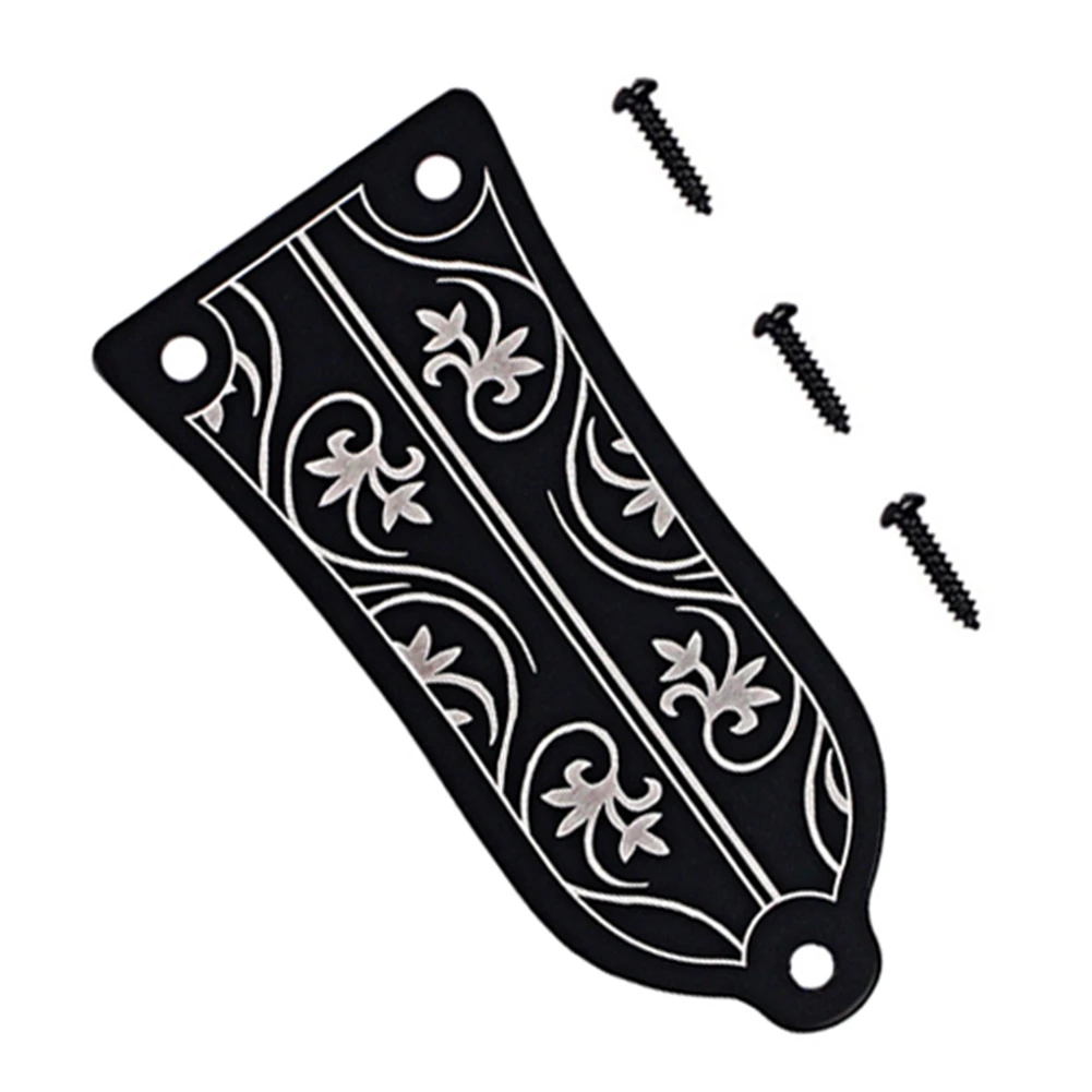 Guitar Truss Rod Cover GR34 Truss Rod Shape Case for Electric Guitar Les Paul Epiphone (Black)