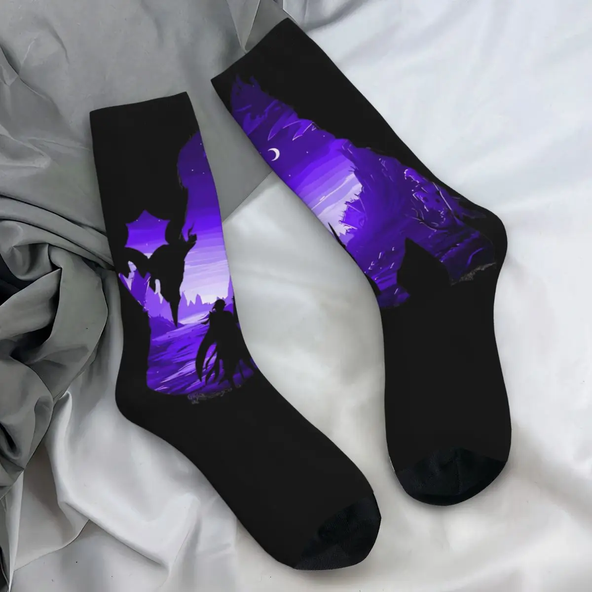 Baldurs Gate 3 Shadowheart Bootleg Stockings Adults Men Socks Comfortable Funny Socks Autumn Outdoor Non Skid Design Socks