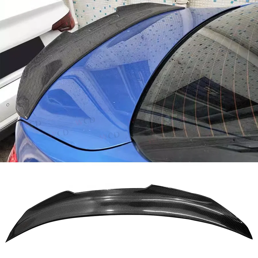 PSM Style Carbon Fiber Rear Trunk Lip Wing Spoiler For BMW F82 M4 2014+  Rear Spoiler Good Fitment