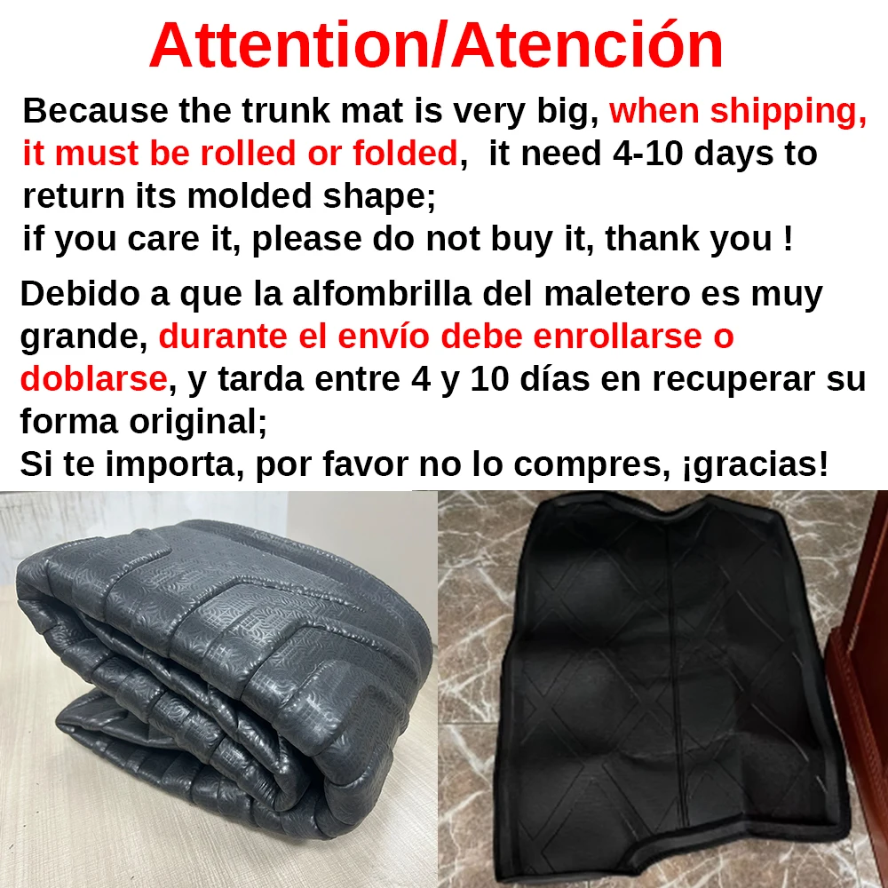 Cawanerl For Citroen C2 Car Tail Trunk Mat Boot Tray Liner Luggage Floor Kick Carpet Mud Cargo Protector Pad Accessories