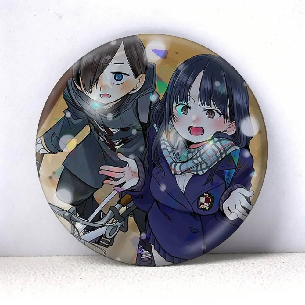 Anna Yamada Bokuyaba The Dangers in My Heart 75mm 44mm 25mm Accessories Toys Badge Brooch Backpack Hat Pins