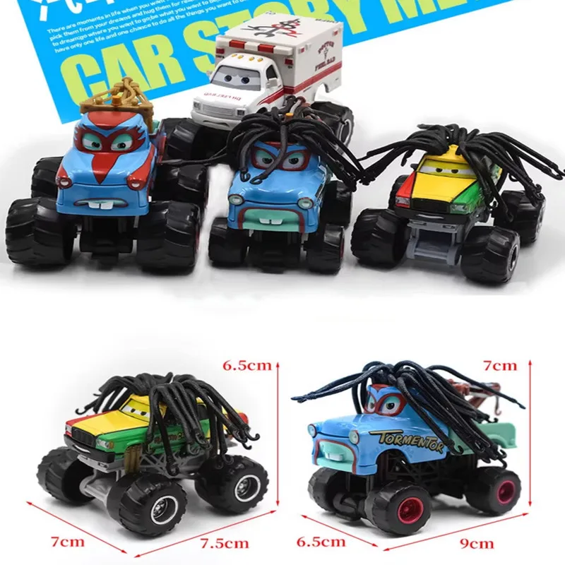 Disney Pixar Cars Mater Lightning McQueen Jackson Storm Big Wheel Offroad Vehicle Pullback Force Cars Model Toys Birthday Gifts