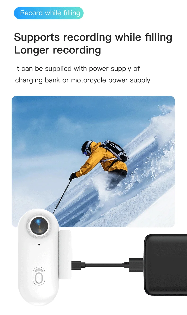 Bayhngs Telecamera A Pollice 1080p Con Scheda 64GB Inclusa - Action Cam Portatile POV Per Ciclismo, Moto, Viaggi - Peso 36g