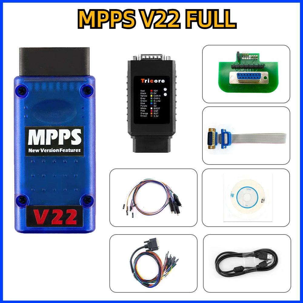 MPPS V22 versione completa versione di sblocco MPPS Master V22.2.3.5 ffff decodifica trore Boot OBD2 Tools Programmer