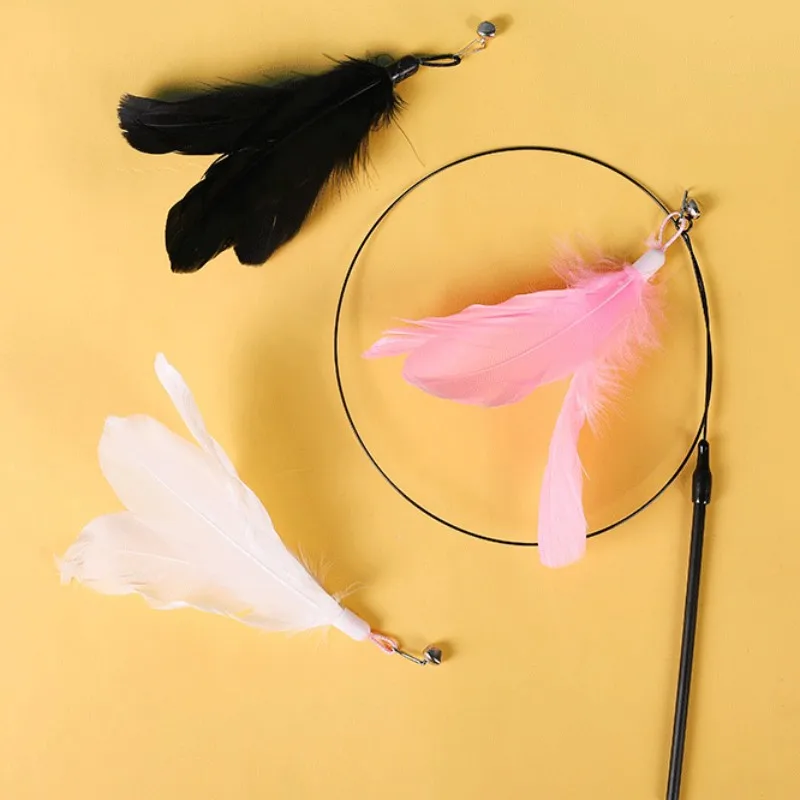 Cat Toy Feather Toys for Cats ScratchTease Cat Toys Interactive Funny Bite Resistant Cats Toy with Bell Wire Sucker Pet Products