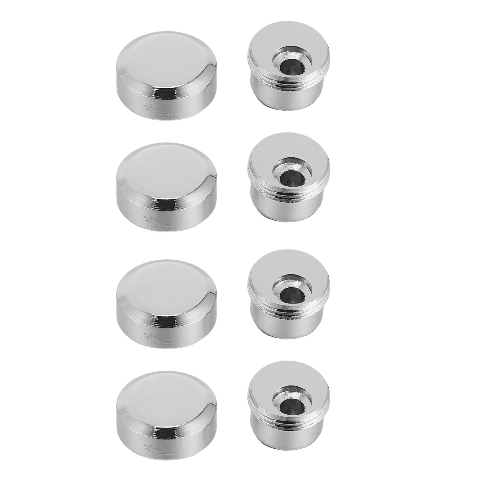 4Pcs Round Mirror Hanging Clips Copper Metal Frameless Glass Shelf Bracket Clamp Wall Mounted for 4.5-6Mm Thick Mirrors Bathroom
