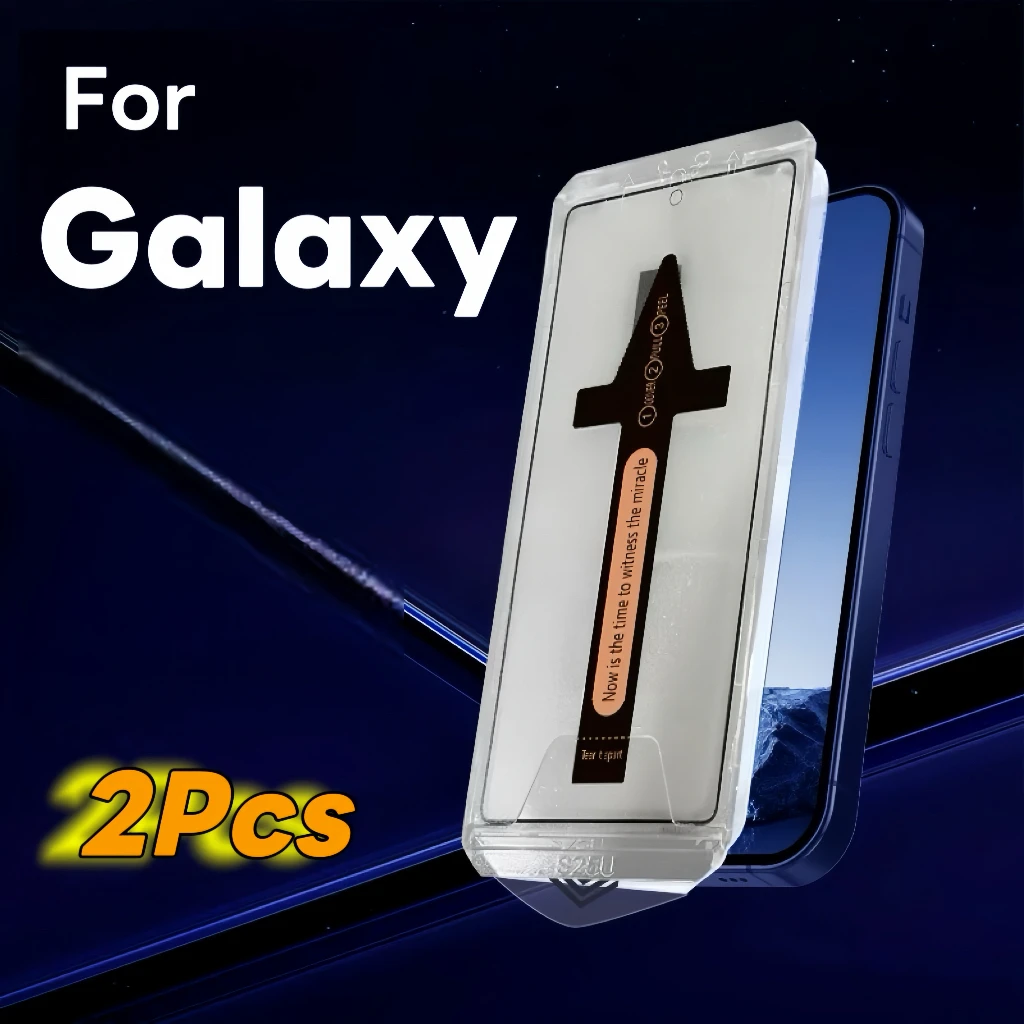 2 Stück hochauflösende Displayschutzfolien für die Galaxy S25 S24 Ultra S24 Plus S23 und S22-Serie, einfach zu installieren.