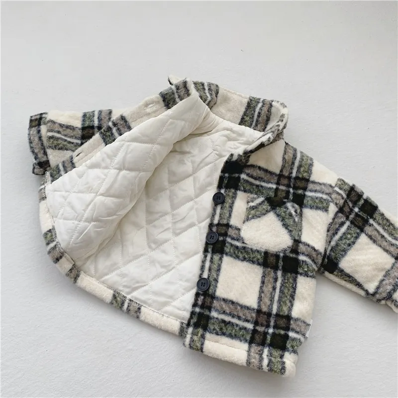 Newborn Baby Boy Girl Cotton Padded Plaid Jacket Infant Toddler Coat Winter Spring Autumn Warm Thick Outwear Baby Clothes 3M-2T