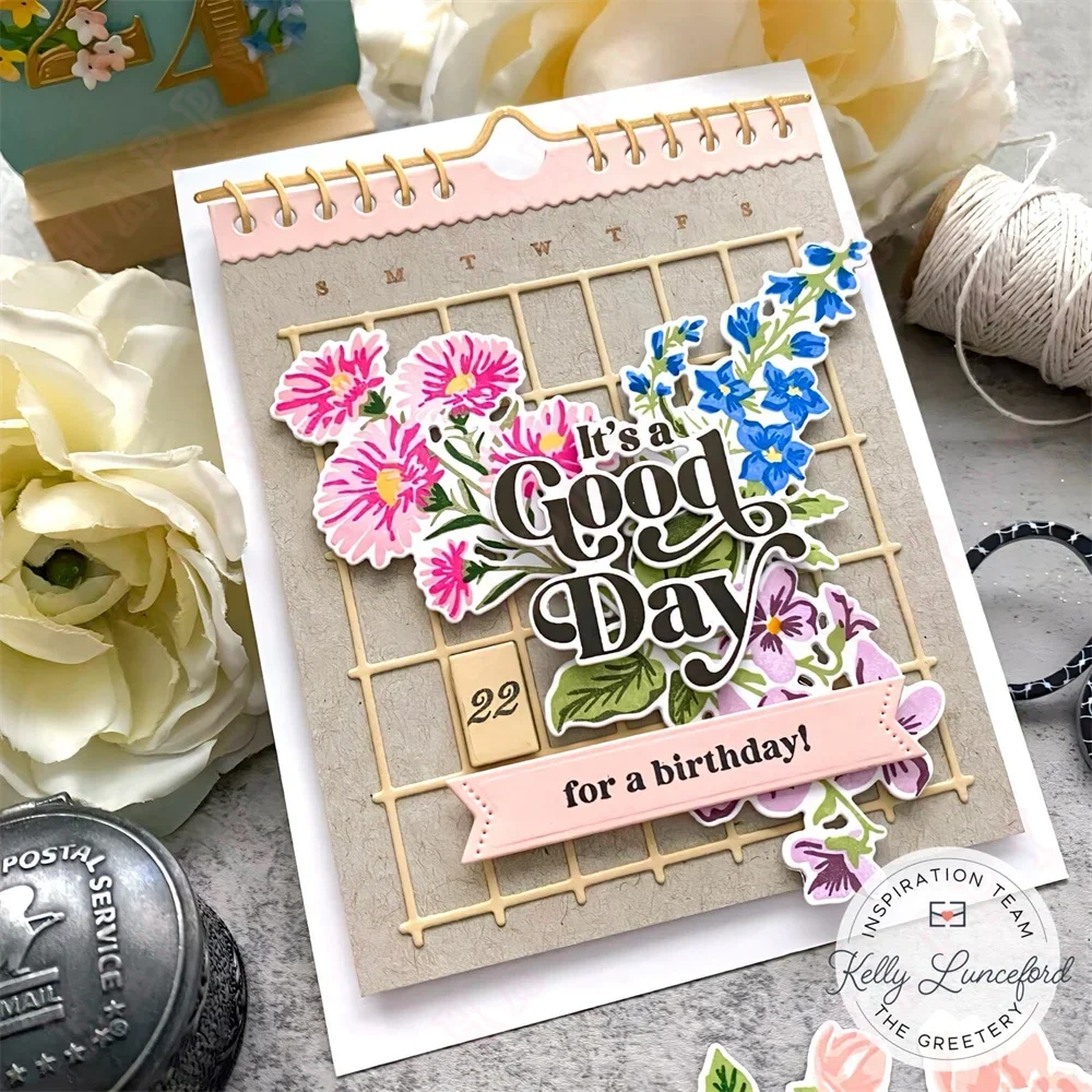 July Summer New 2024 Birth Month Blooms Q4 New Metal Cutting Dies Stamps Stencil For Scrapbooking Decoration Embossing DIY Card