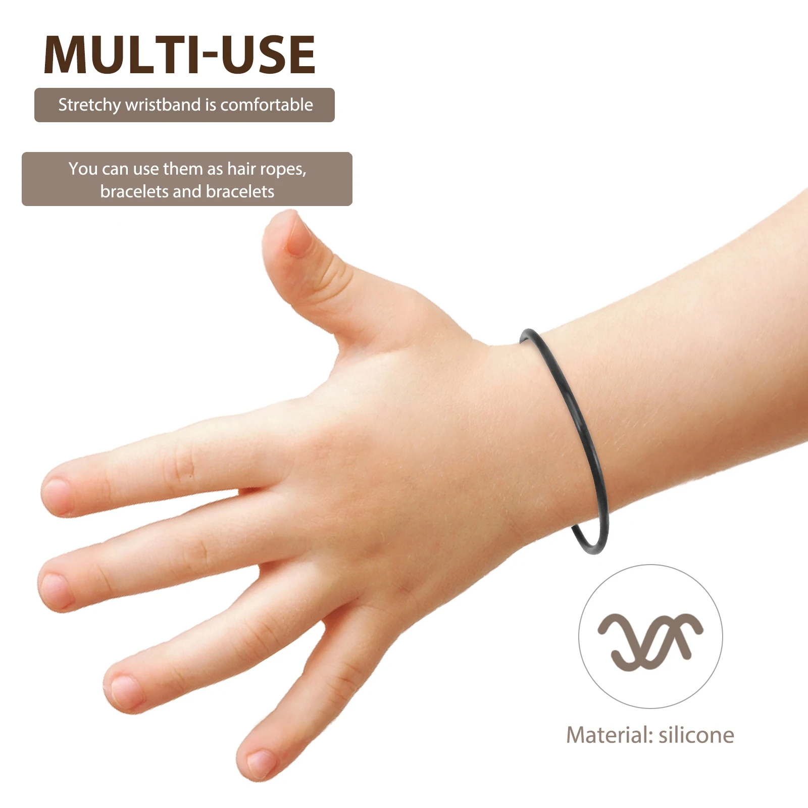 

10 pcs Silicone Jelly Bracelets Soft Stretchy Wristbands For Kids Retro Party Birthday Bridal Shower Rubber Bracelet Hand