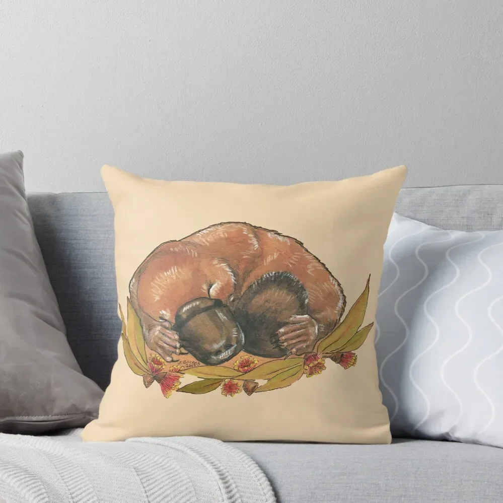 Sleepy platypus Throw Pillow Christmas Cushion For Home Ornamental Pillow Sofa Covers Pillow