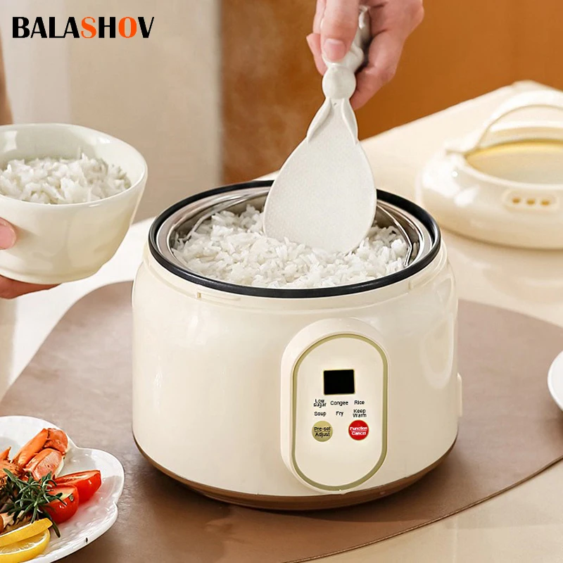 1.8L Mini Rice Cooker Electric Non-stick Pan Pots for cooking Multifunctional rice cooker 1-2 people Home Appliance for Kitchen