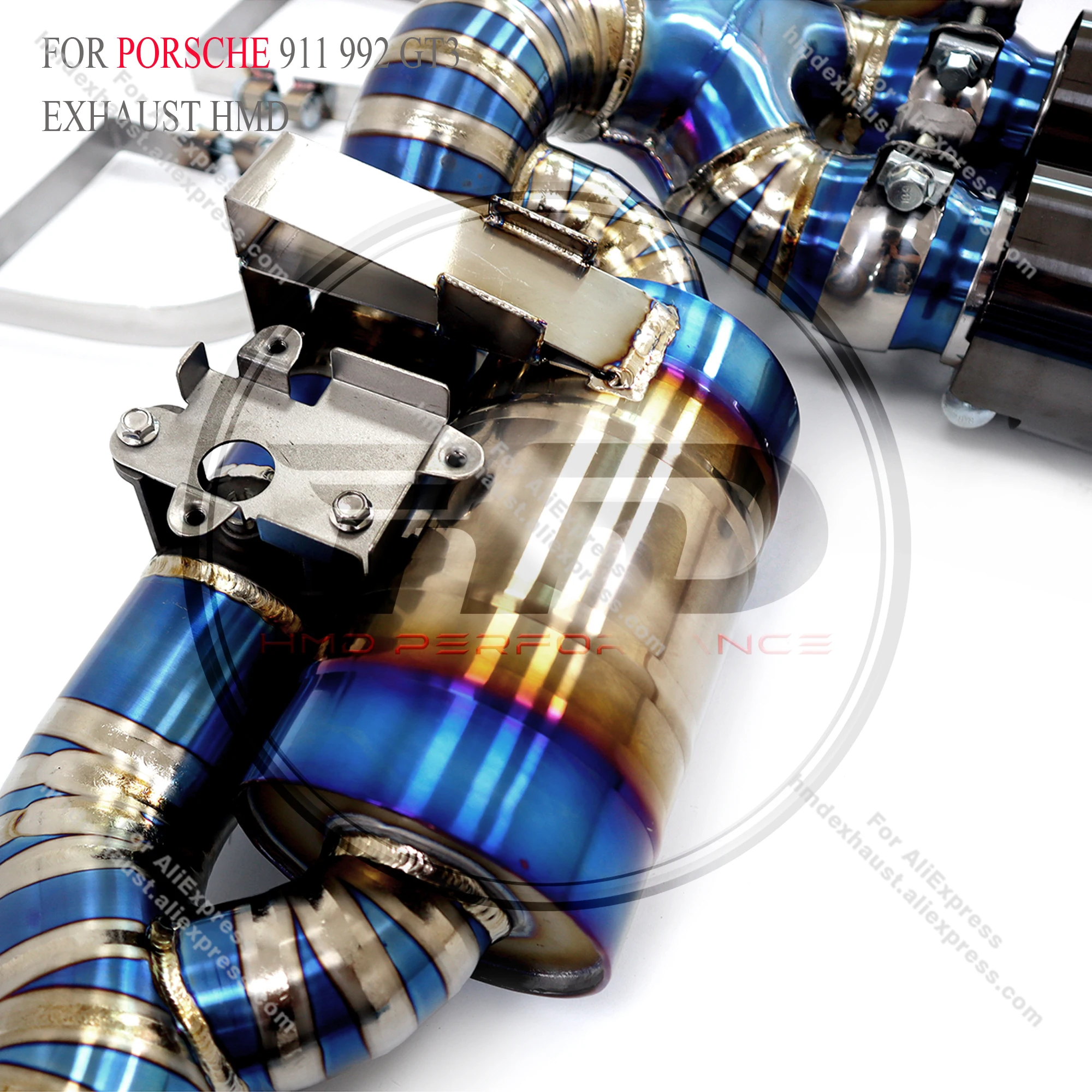 HMD Exclusive customization Titanium alloy Exhaust System Performance Catback for Porsche 911 992 GT3 Muffler With Valve