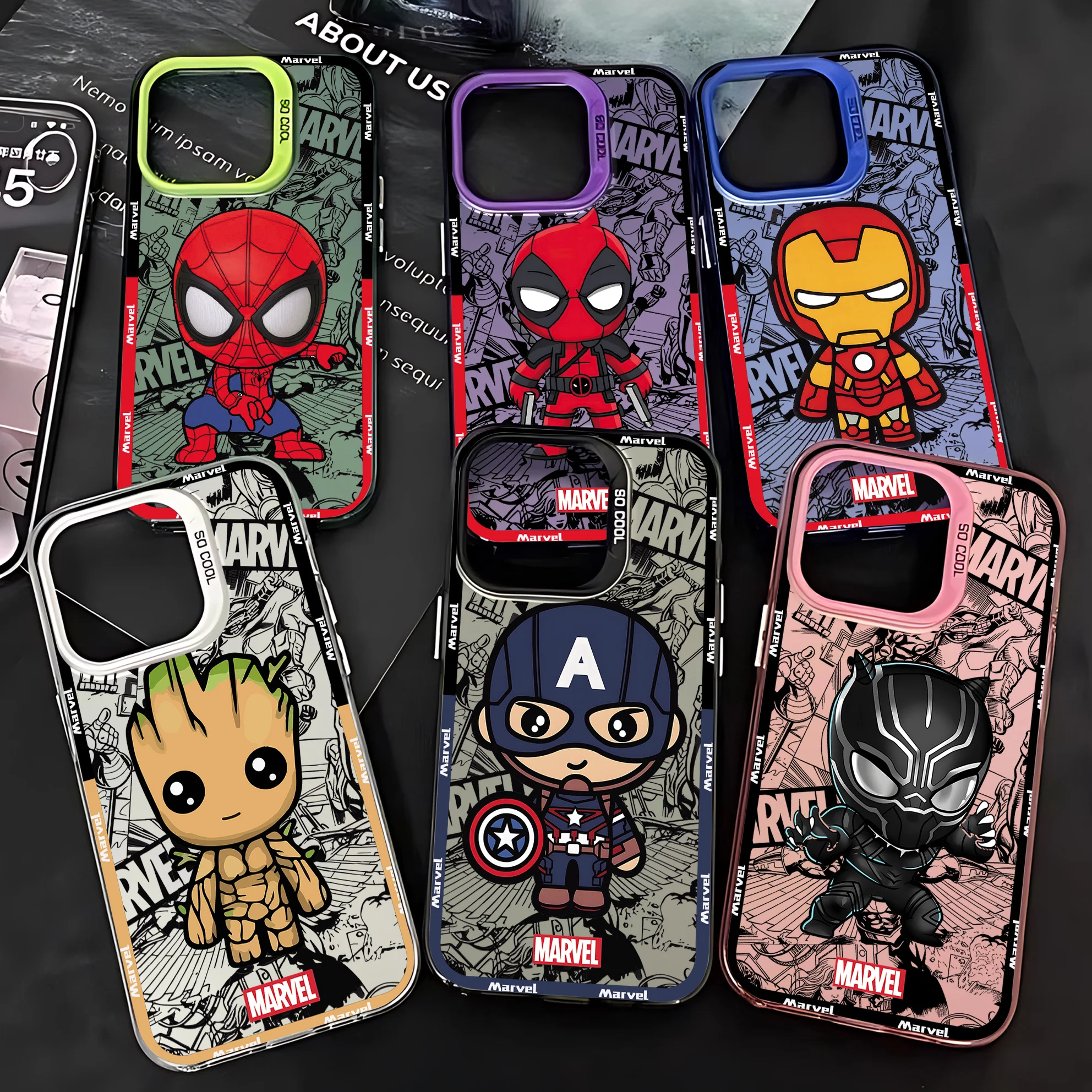 Чехол для телефона Hot Cool Marvels Spidermans для iPhone 16e 16 15 14 13 12 11 mini Pro Max X XR XSMAX 8 7 Plus, матовый чехол с защитой от падения