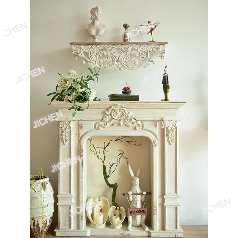 Mensola per mensola in corbel bianco invecchiato, paese francese, decorazione del soggiorno, 31 pollici