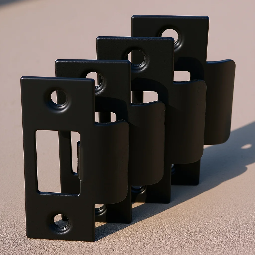 

4 Pcs Door Hole Filler Plate Stainless Steel Deadbolt Cover Plate for Gate Locks Durable Strike Plate Extender