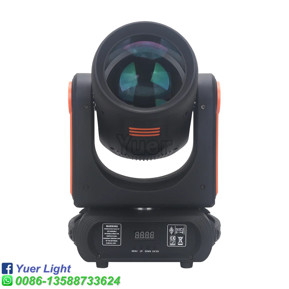 YUER 250W LED Beam Spot Dmx512 Music Control Power Brightness Half Color Effect Wedding Party Stage Moving Head Dj Concert Lamp