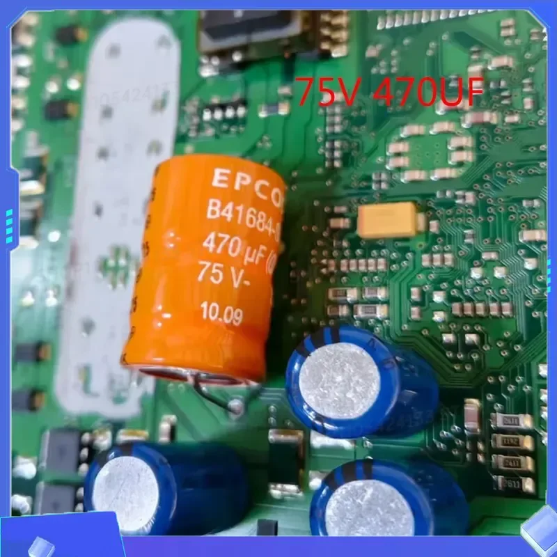 2PCS 470uF 75V Axial Electrolytic Capacitor High Temperature Cathode for ECU Computer Board 29x18mm