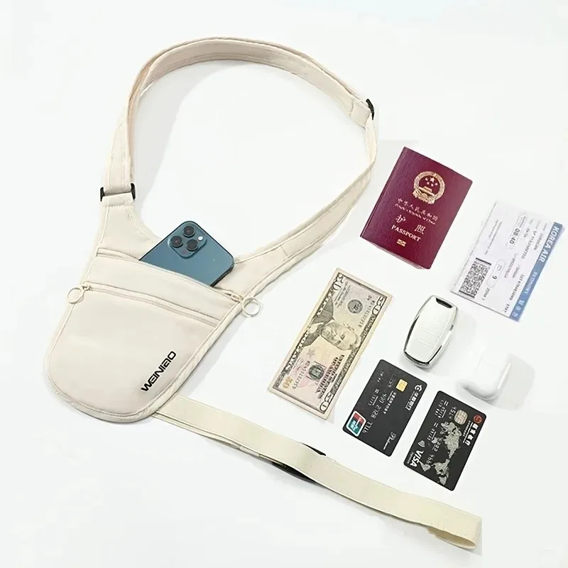 Neue Diebstahlsichere Reise-Sport-Hüfttasche mit Atmungsaktivem Großraumfach, Ultraflache Wasserdichte Versteckte Gürteltasche, Brusttasche – Detail 2