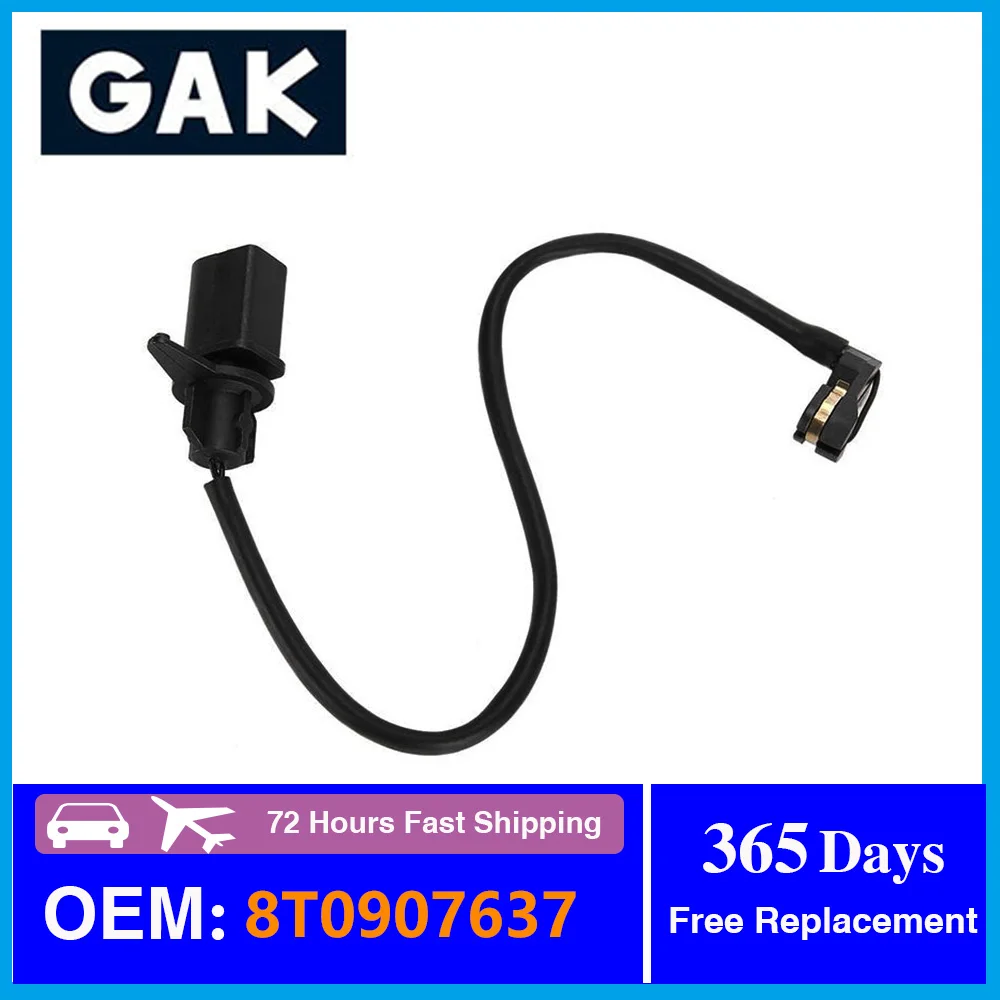 

GAK Brake Pad Wear Sensor for Audi A4 A5 A6 A7 Q5 Quattro 8T0907637 Front Disc Brake Pad Wear Warning Contact