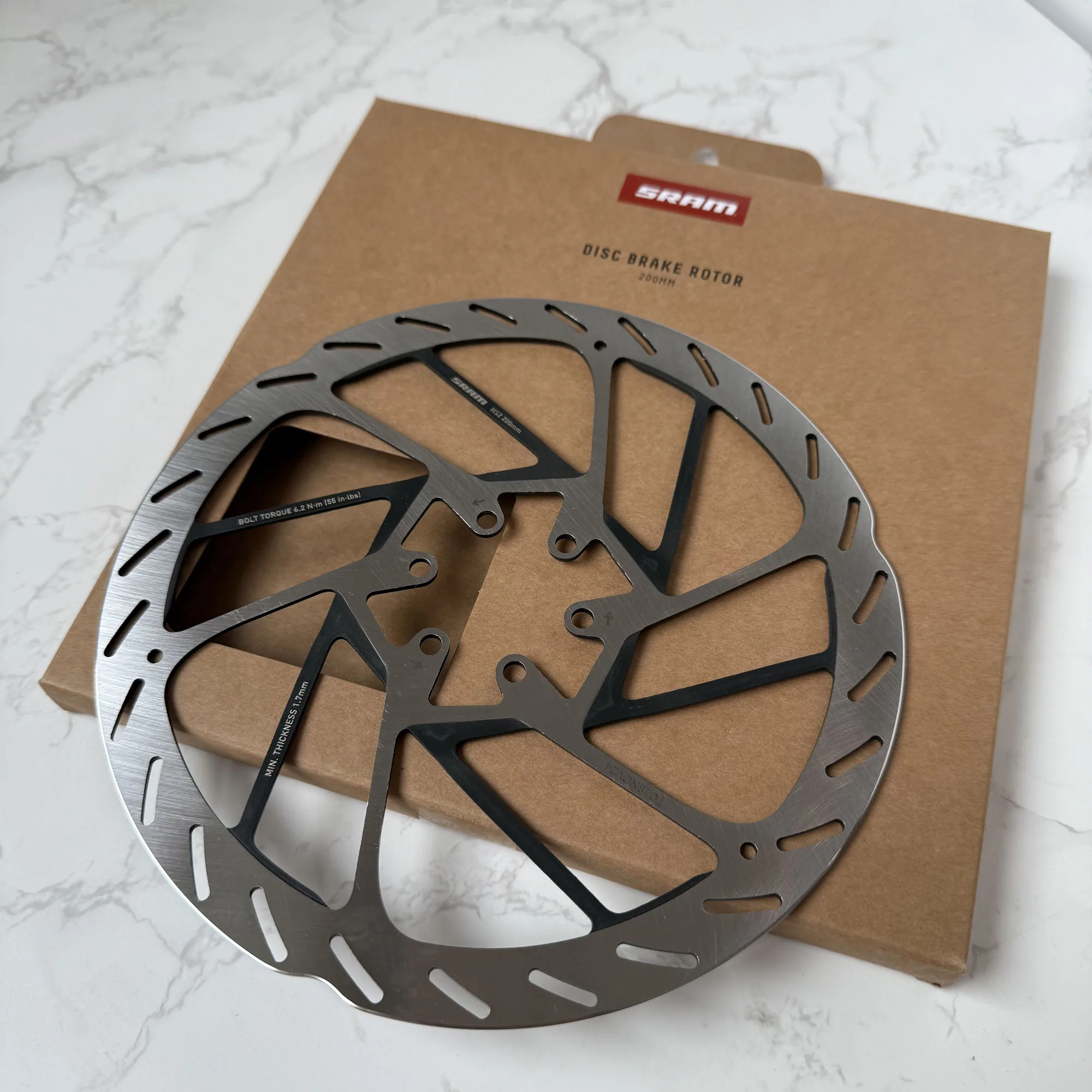 SRAM-HS2 Rotor Disc Brake Rotor, 6-Bolt Thicker Rotor, 160mm, 180mm, 200mm, 220mm, MTB and Road Bicycle Accessories, Cycling