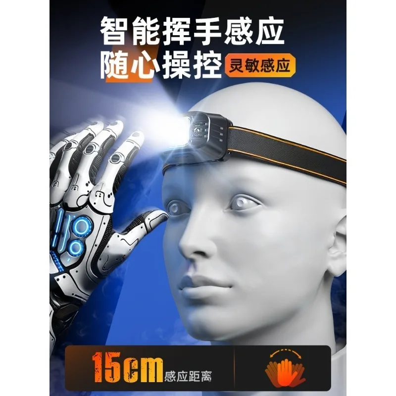 Sensor LED Headlamp Rechargeable Super Bright Long Endurance Light For Night Fishing Outdoor Lighting view 4