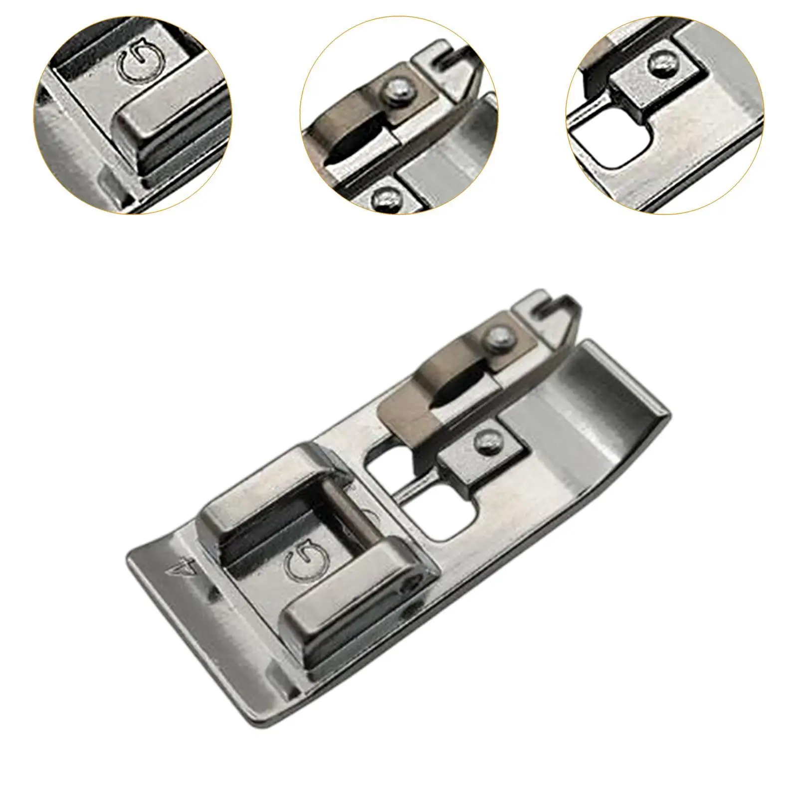 Versatile Presser Foot for Sewing Machine Overlock Stainless Steel for Home Crafts and Anti Curling Stitch Work
