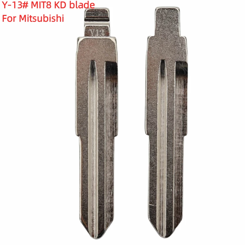10pcs Y13#  MIT8 Metal Blank Uncut Flip Remote Key Blade For Mitsubishi For Keydiy KD Xhorse VVDI JMD
