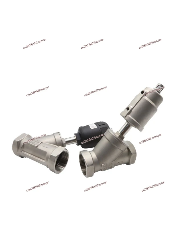 

304 Stainless Steel Pneumatic Angle Seat Valve Inner Wire Y Type High Temperature Steam Thread Cut-off Valve DN15 20 25 32