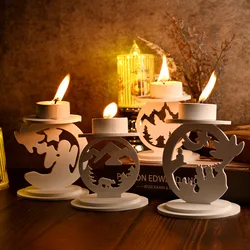 Forest Elf Patterns Candle Holder Cement Concrete Silicone Molds DIY Mountain Prayer Candlestick Gypsum Mould Craft Resin Mold