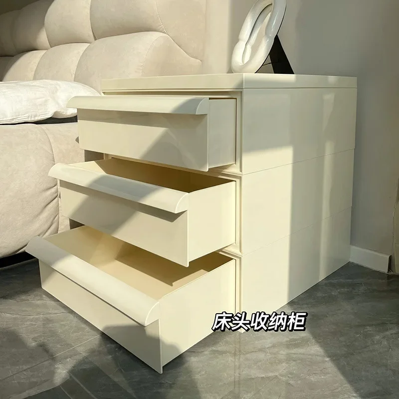 Plastic Storage Cabinet Removable Bedside Table Storage Side Cabinet Simple Bedroom Drawer-Style Cabinet