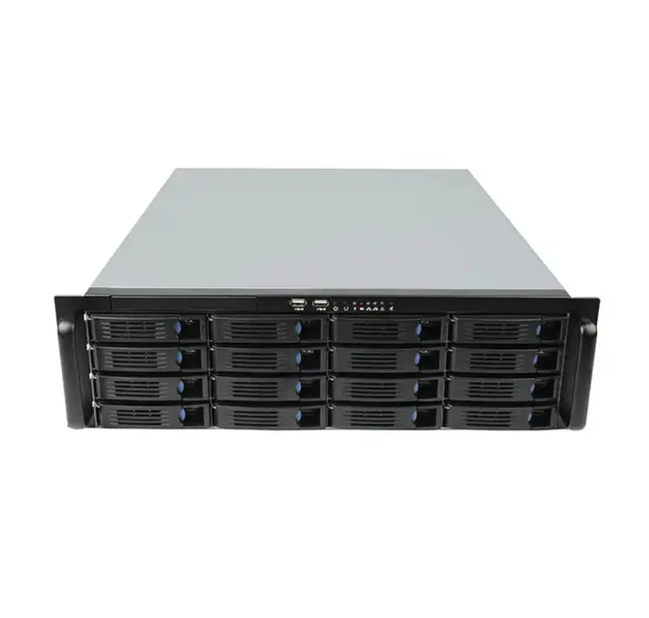 Network Attached Storage 3U Rackmount Server Chassis 16 Hot-Swap Bay Industrial PC Case ATX Form Fan 3U Industrial PC Case