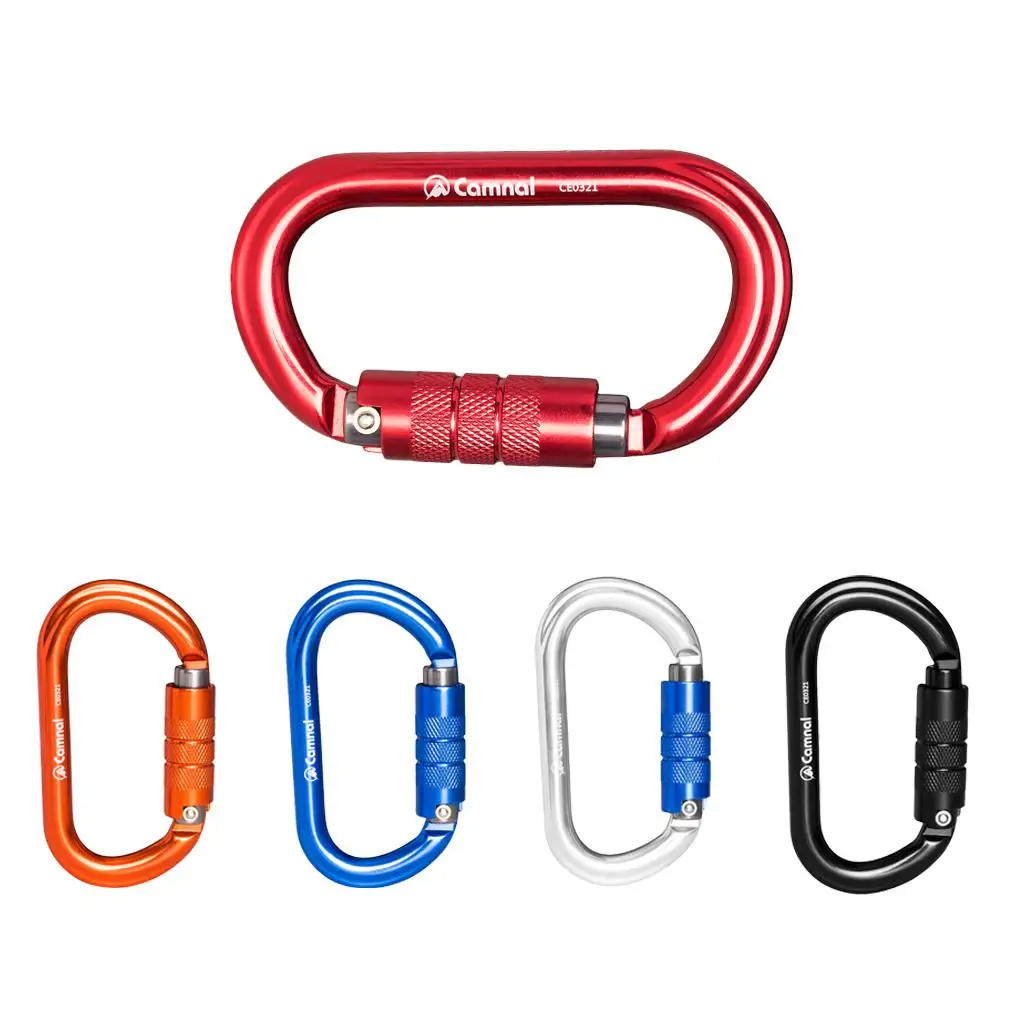 Rock Screw Gate Auto Locking Carabiner Climbing