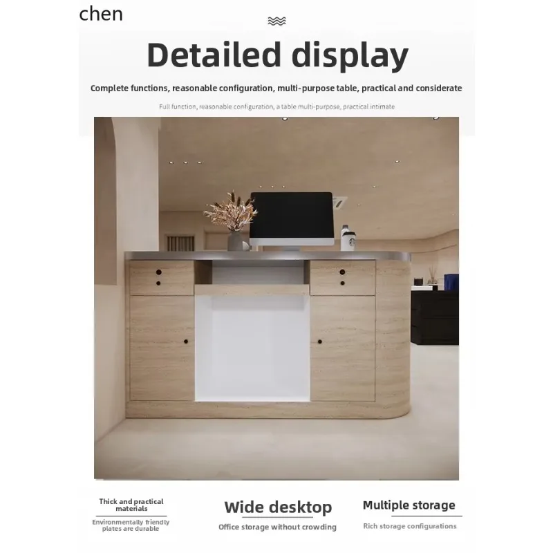 

PYH stainless steel checkout page Women's clothing store Travertine bar store Beauty salon front desk