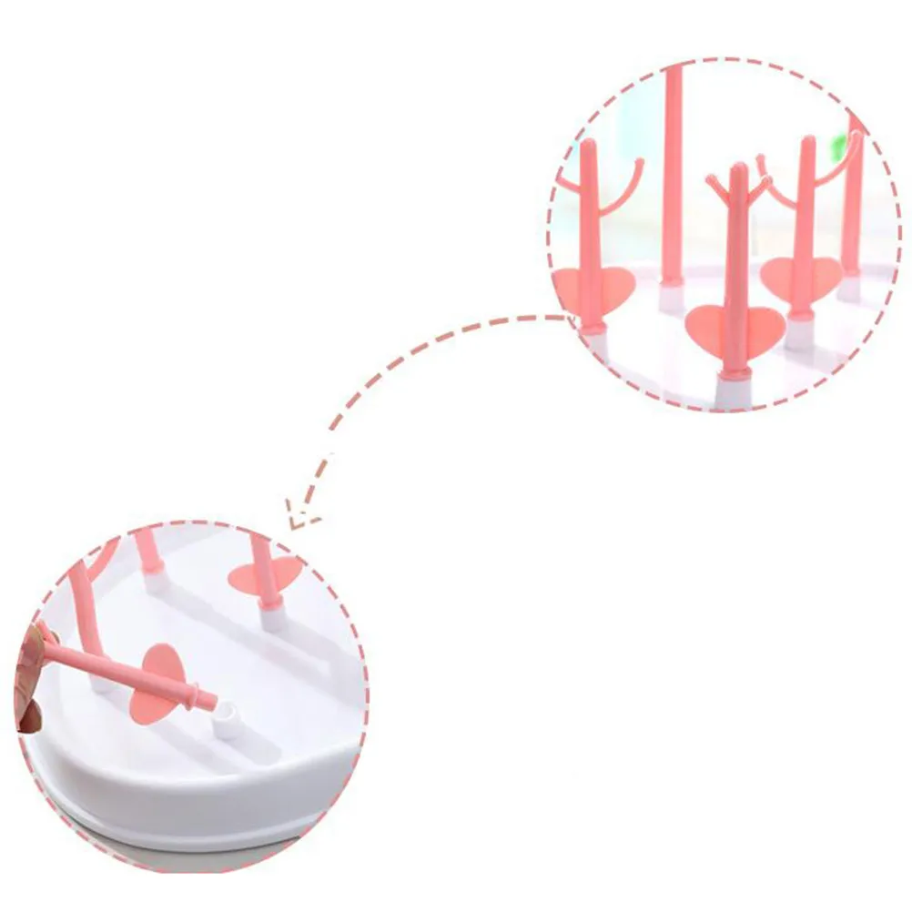 

Premium Bottle Drying Rack Adjustable Pegs Removable Tray Space Saving Bottle Dryer for Bottles Cups Nipples Accessories
