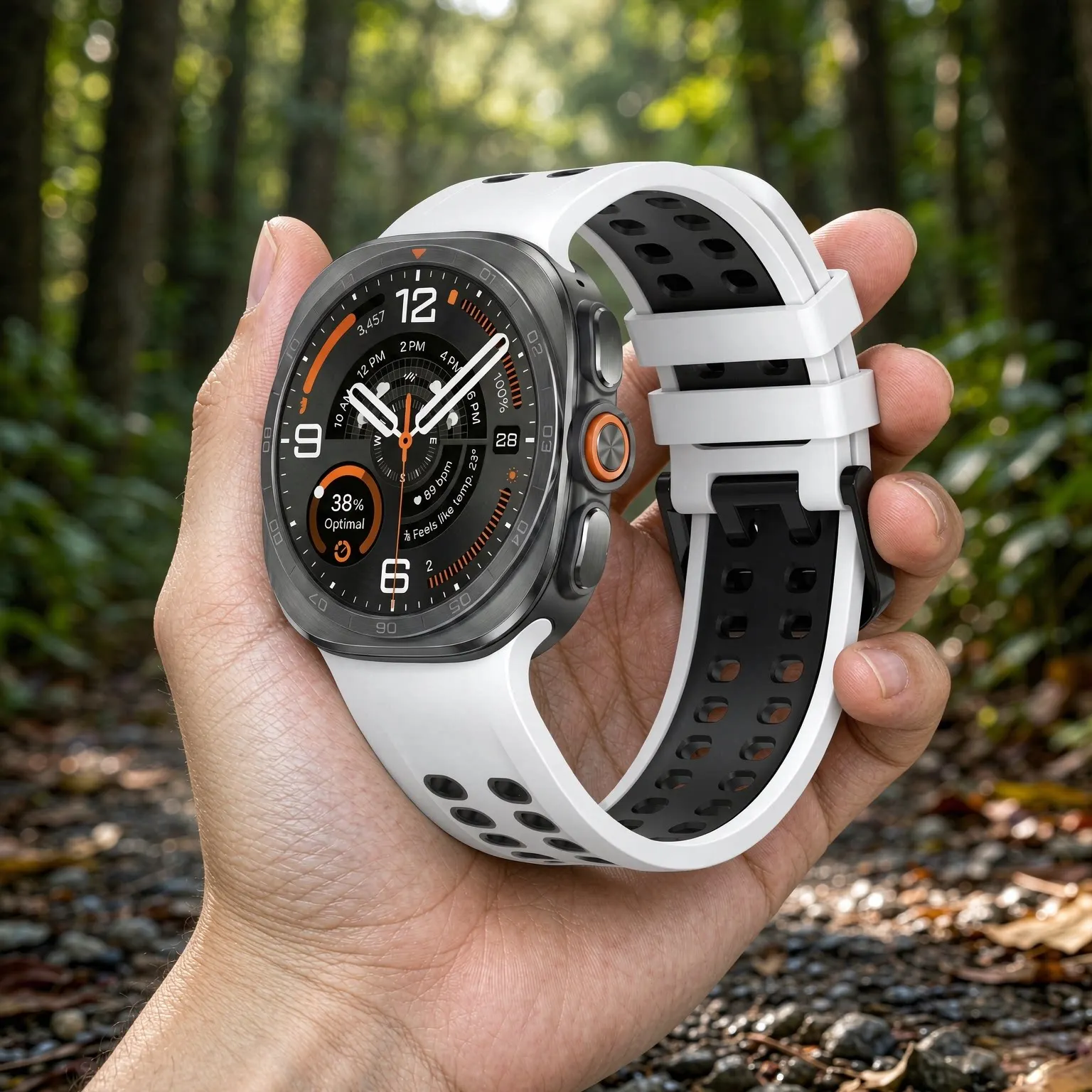 Sport Silicone Band For Samsung Galaxy Watch Ultra 47mm Breathable Marine Replacement Bracelet Correa Galaxy Watch Ultra2 Strap