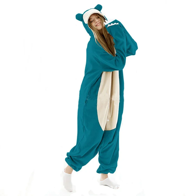 New Snorlax Kigurumi XXL Cartoon Suit Women Pajama Anime Onesies For Adult Men Onsie Boy Girls Pajamas Fleece One-Piece Bodysuit